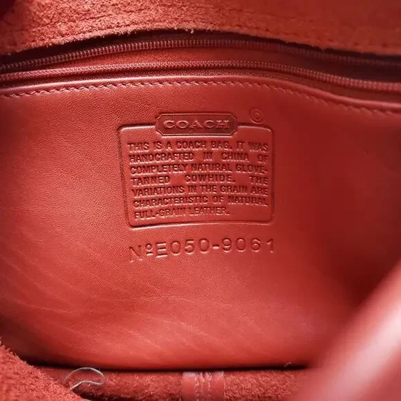 Vintage Coach Red Rambler's Legacy Crossbody Shoulder Bag - 9061 - Picture 4 of 15